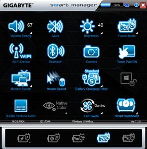 Die Software des Gigabyte Aero 15X v8