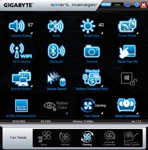 Die Software des Gigabyte Aero 15X v8