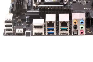 Das I/O-Panel beim ASUS TUF Z270 Mark 1.