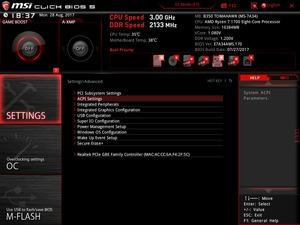 BIOS: MSI B350 Tomahawk