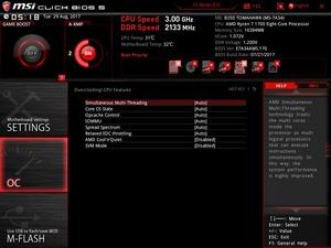 BIOS: MSI B350 Tomahawk