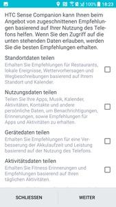 Einrichtung des HTC Sense Companion