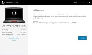 Die Software des Alienware Aerea-51m R1