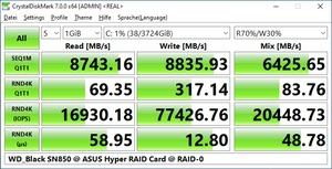 Western Digital WD_Black SN850 on ASUS Hyper M.2 X16 Gen4 Card