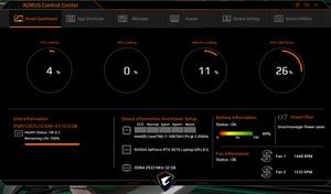 Die Software des Gigabyte AORUS 15P XC