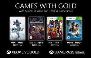 Microsoft Games with Gold März 2021