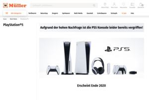 PlayStaion 5 im Internet ausverkauft