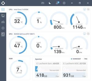 Die Software des Dubaro Gamer-PC XXL