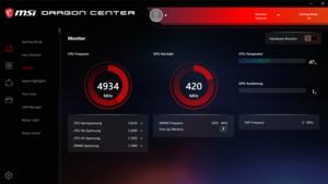 Die Software des MSI Trident X