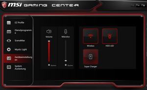 Die Software des MSI Nightblade Mi3