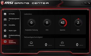 Die Software des MSI Nightblade Mi3