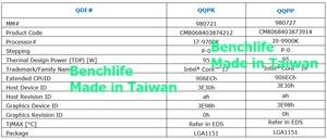 Taktraten des Intel Core i9-9900K und Core i7-9700K.