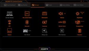 Die Software des Gigabyte Aero 15-X9