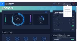 Die Software des Lenovo Legion 5 15ACH