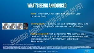 10th Gen Intel Core Processors Ice Lake Launch