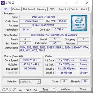 GPUz und CPUz des Gigabyte Aorus 17G XB