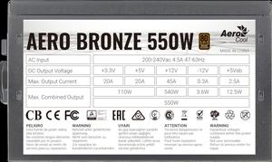 Aerocool Aero Bronze 550W