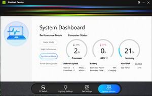 Die Software des XMG Neo 15