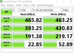 Die USB-3.2-Gen1-Performance über den Z490-Chipsatz.