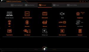 Die Software des Aorus 15-W9