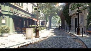 Enscape Lumberyard Bistro-Demo mit Ray Tracing