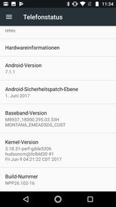 Ausgeliefert wird das Moto G5S mit Android 7.1.1 und einem nicht aktuellen Sicherheits-Niveau