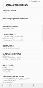 Samsung liefert das Galaxy S9+ mit Android 8.0 aus