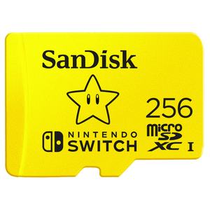 Front product images of the 128GB  SanDisk Extreme microSDXC UHS-I Card for Nintendo Switch in the following hi-res and lo-res formats PNG, TIF, JPEG