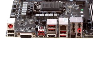 Das I/O-Panel vom MSI Z170A Gaming M6.