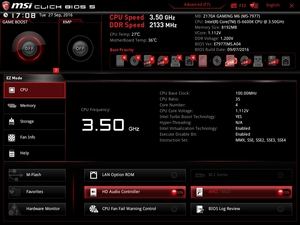 Der EZ-Mode beim MSI Z170A Gaming M6.