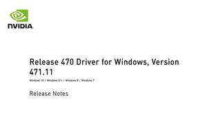 NVIDIA GeForce 471.11 WHQL Treiber NVIDIA GeForce 471.11 WHQL Treiber