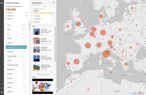 MIcrosoft Bing Covid19 Tracker