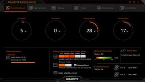 Die Software des Gigabyte AERO 17 HDR XB