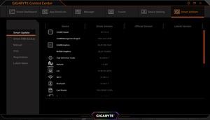 Die Software des Gigabyte AERO 17 HDR XB