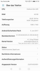 Bei der Sicherheit patzt Huawei: Das Testmuster des nova 2 hat noch keinen aktuellen Patch erhalten