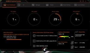 Die Software des Gigabyte AORUS 15P YD