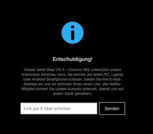 Fehlermeldung Netflix