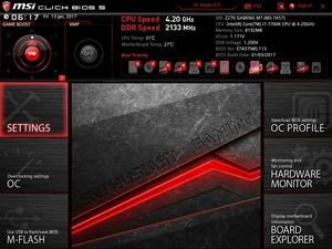 Die UEFI-Advanced-Ansicht beim MSI Z270 Gaming M7.