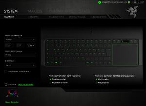 Die Software des Razer Blade Pro