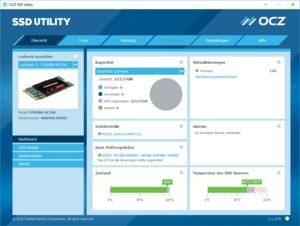 Im SSD Utility lässt sich unter anderem die HMB-Nutzung der Toshiba OCZ RC100 ablesen