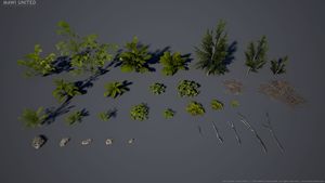 Wald Texturen und 3D-Modelle von MAWI United