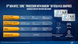 Präsentation zu den 8th Gen Core Prozessoren mit Radeon RX Vega M Graphics