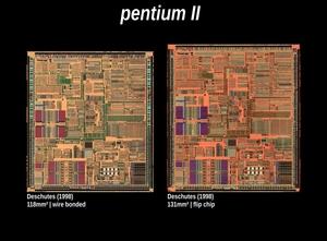 Dieshots des Pentium II und Pentium III