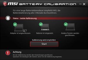 Die Software des MSI GS65 Stealth Thin 8RF