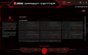 Die Software des MSI GS65 Stealth Thin 8RF