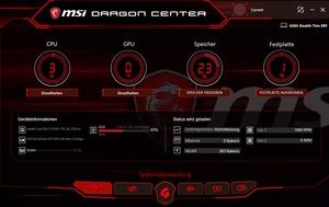 Die Software des MSI GS65 Stealth Thin 8RF