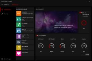 Über die Sound-Blaster-Connect-Software für den PC können der Klang beeinflusst und Firmware-Updates installiert werden