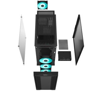 DeepCool CC560 Midi-Tower mit vier RGB-Lüftern