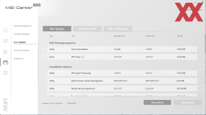 Die Software des MSI Prestige 15