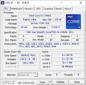 Intel Core i9-13900K 9 GHz